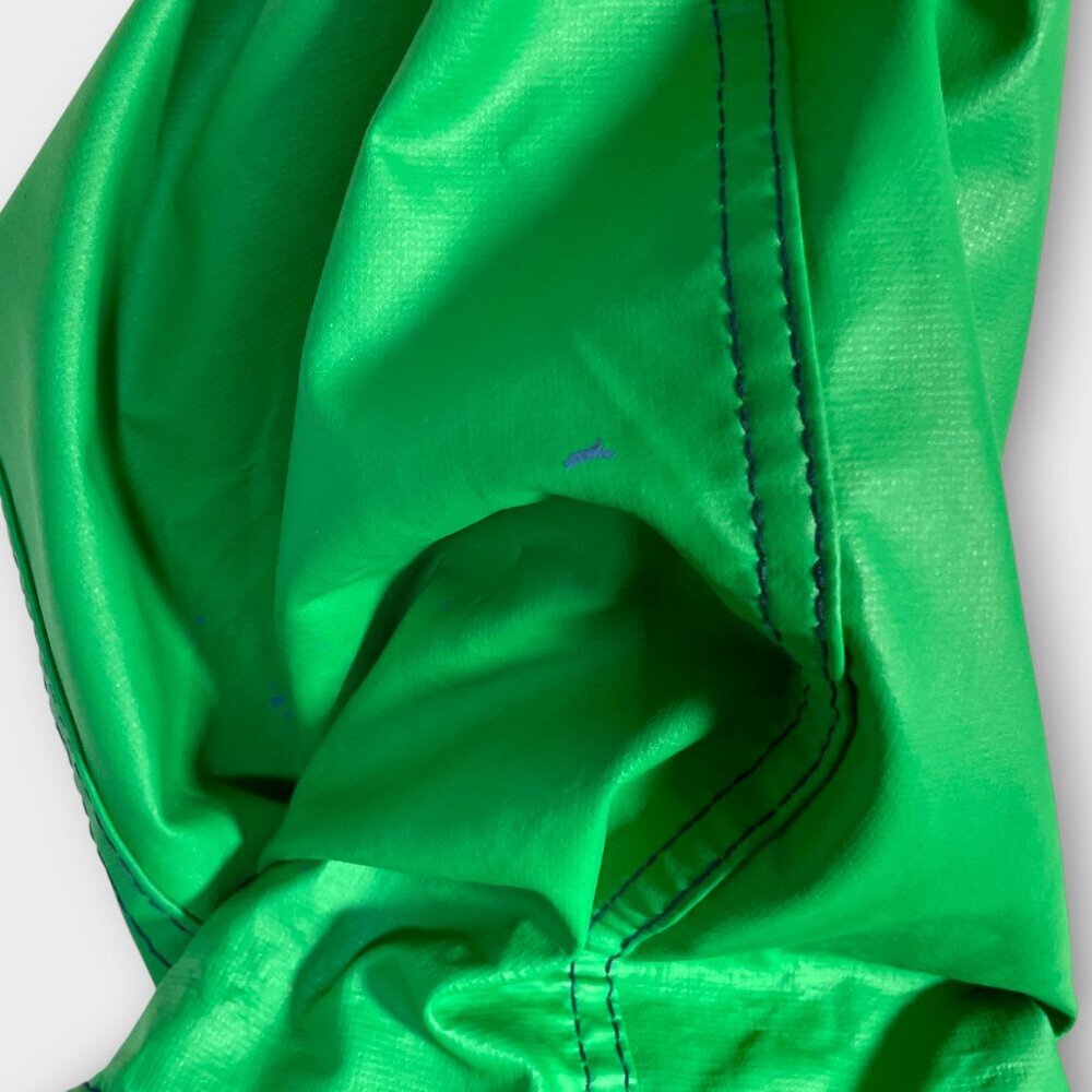 🦜 Vintage Raincoat Jacket Size Tag Missing Fits as Woman's LARGE Green 80s 90s - Picture 9 of 13